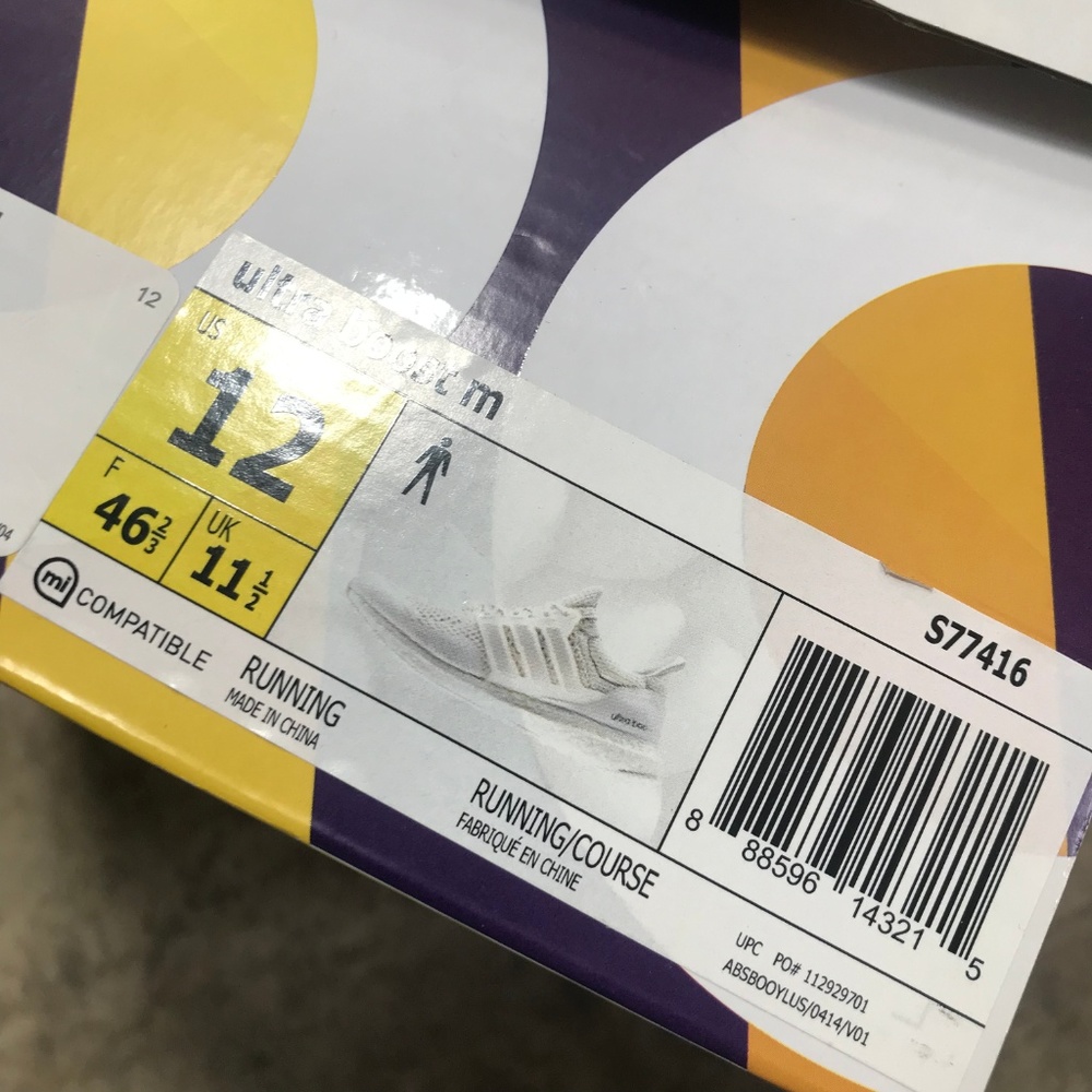 Adidas Ultra Boost 1.0 All White Size 12 (Used) - Picture 6 of 6